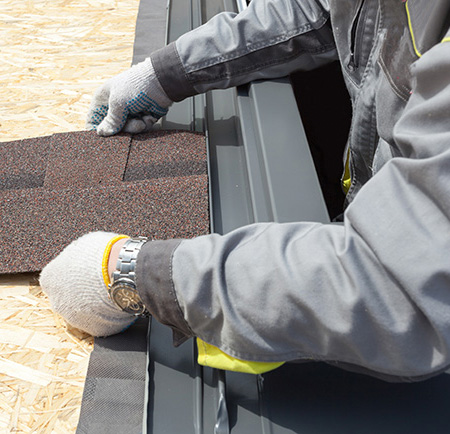 Installation of Asphalt Shingle on New Roof