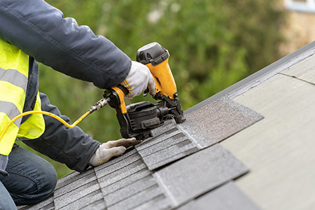 Installation of Shingles on Replacement Roof